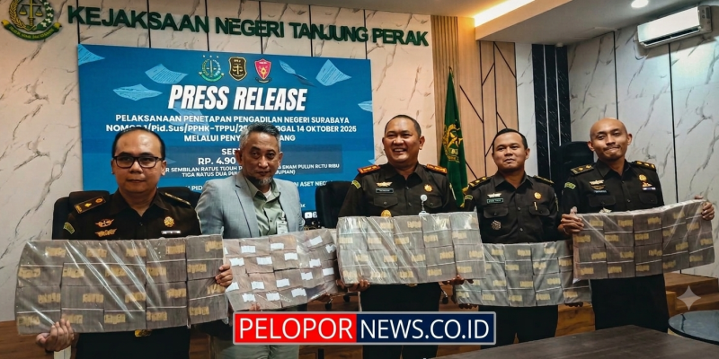 Setor Uang Judi Online Rp.4,9 Miliar ke Kas Negara, PNBP Kejari Tanjung Perak Tembus 905 Persen
