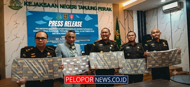 Setor Uang Judi Online Rp.4,9 Miliar ke Kas Negara, PNBP Kejari Tanjung Perak Tembus 905 Persen