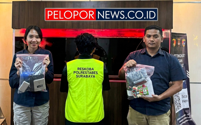 Satresnarkoba Polrestabes Surabaya Bongkar Industri Rumahan Tembakau Sintetis di Sidoarjo