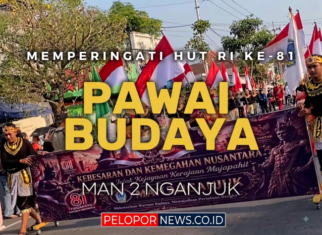 Memperingati HUT RI ke 81, MAN 2 Nganjuk Menghibur Pawai Budaya Tahun 2026