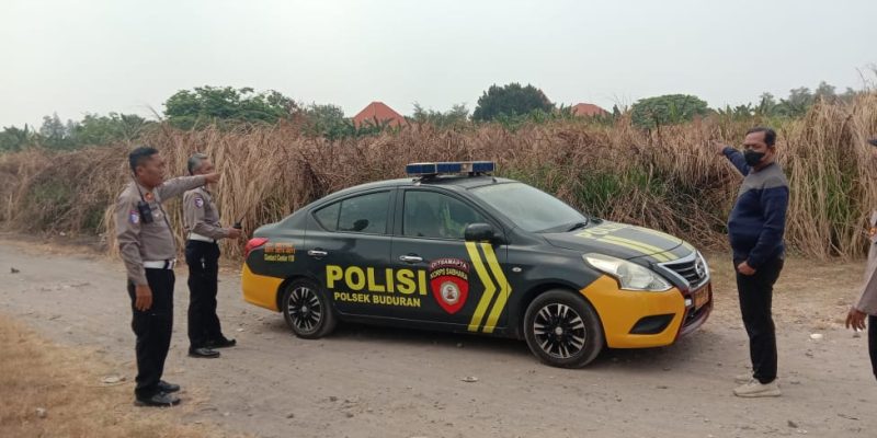 Cegah Karhutla, Polsek Buduran Pantau Lahan Kosong dan Imbau Warga Waspada