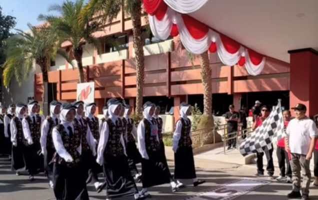 Sambut HUT RI ke-81, Disdik Kabupaten Kediri Gelar Lomba Baris Berbaris Jenjang SMP