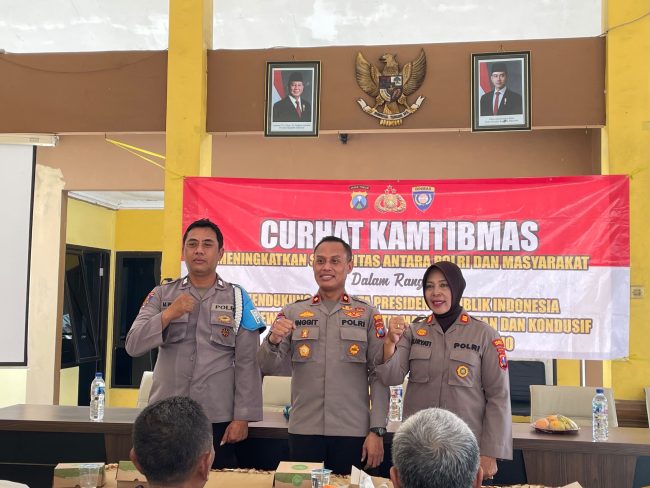 Curhat Kamtibmas di Desa Sruni, Polresta Sidoarjo Ajak Warga Cegah Bullying dan Radikalisme