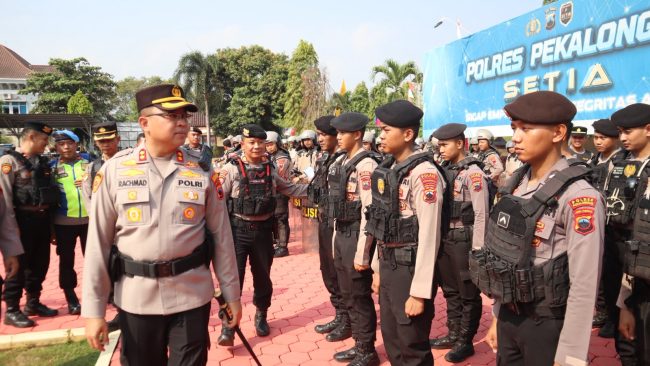 Polres Pekalongan Gelar Apel Pergelaran Personel Hadapi Dinamika Kamtibmas Terkini
