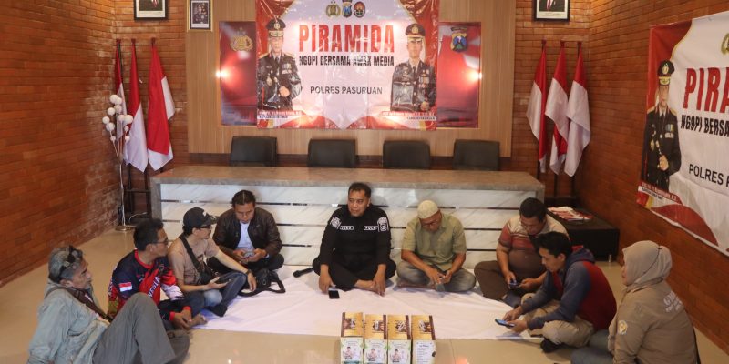 Ngopi Bareng Media, Polres Pasuruan Perkuat Komunikasi dan Keterbukaan Informasi