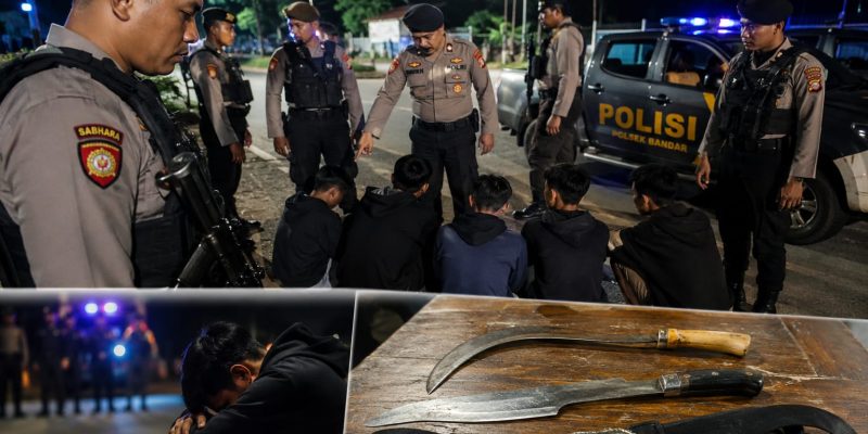 Polresta Batang Cegah Tawuran Remaja, Sejumlah Anak dan Senjata Tajam Diamankan