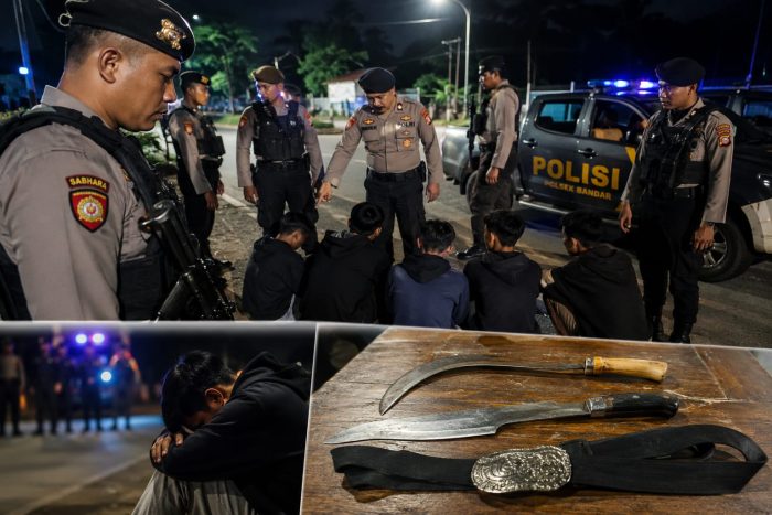 Polresta Batang Cegah Tawuran Remaja, Sejumlah Anak dan Senjata Tajam Diamankan
