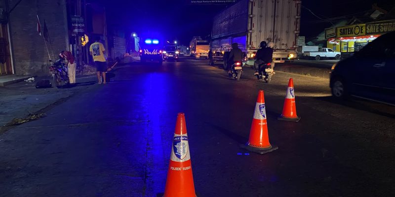 Respons Cepat Polsek Subah Amankan Tumpahan Solar di Jalur Pantura Batang