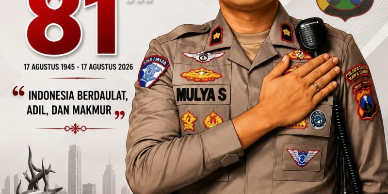 Mulya Sugiharto, Kapolsek Genteng Mengucapkan Selamat Memperingati Dirgahayu Republik Indonesia Ke – 81 Tahun, (17 Agustus 2026).