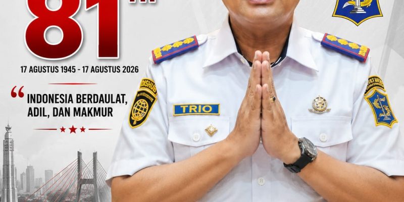 Trio Wahyu Bowo, Kepala Dinas Perhubungan Kota Surabaya Mengucapkan Selamat Memperingati Dirgahayu Republik Indonesia Ke – 81 Tahun, (17 Agustus 2026).