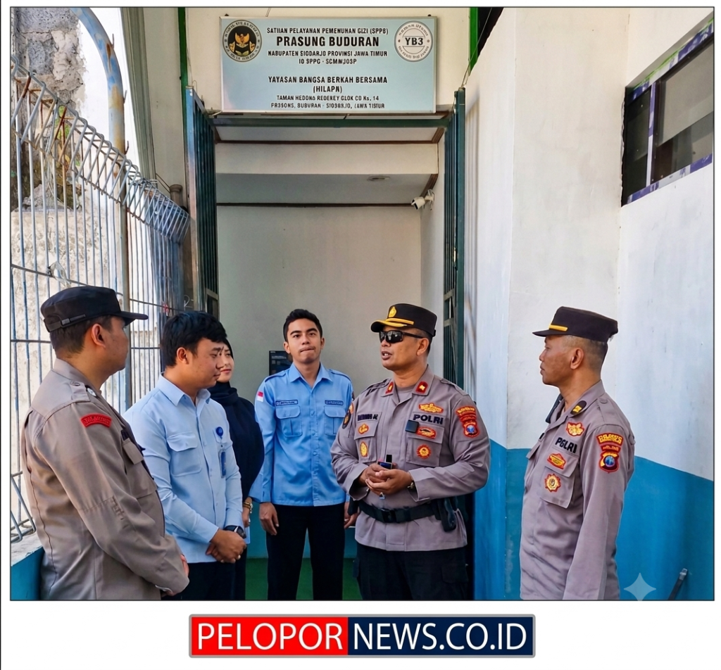 Kapolsek Buduran Monitoring dan Dampingi SPPG, Pastikan Keamanan MBG