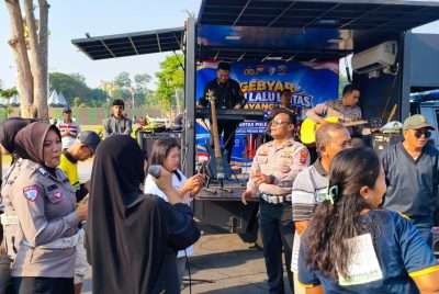 Tidak Hanya Pengamanan, Polresta Sidoarjo Hadirkan Layanan Publik di CFD