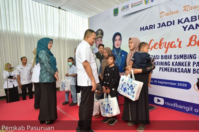 RSUD Bangil Gelar Baksos Operasi Bibir Sumbing, ABUS dan Pemeriksaan BMD