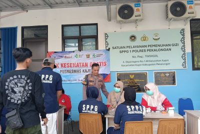 Dukung Program Pemerintah, Si Dokkes Polres Pekalongan Skrining Kesehatan Ratusan Petugas SPPG