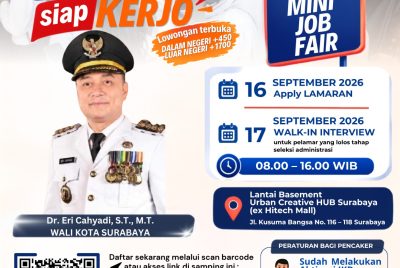 Pemkot Surabaya Buka 2.150 Lowongan Kerja, Pendaftaran Dimulai 16 September