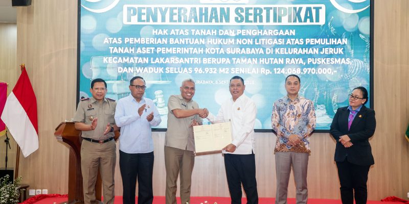 Aset Senilai Rp124 Miliar Kembali ke Pemkot Surabaya Lewat Bantuan Hukum Non-Litigasi
