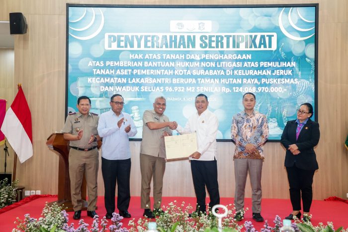 Aset Senilai Rp124 Miliar Kembali ke Pemkot Surabaya Lewat Bantuan Hukum Non-Litigasi