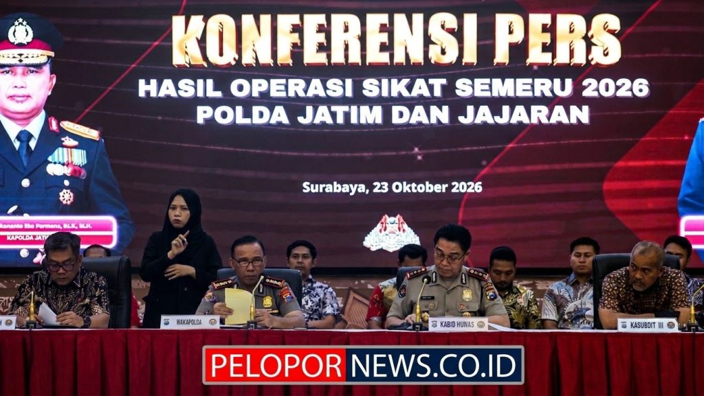 Operasi Sikat Semeru 2026: Polda Jatim Gulung 1.212 Tersangka dari 1.345 Kasus Kriminal