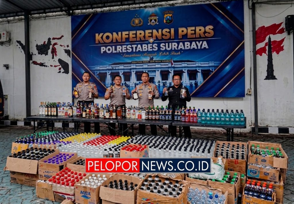 Polrestabes Surabaya Berhasil Amankan 5.385 Botol Miras Operasi KRYD