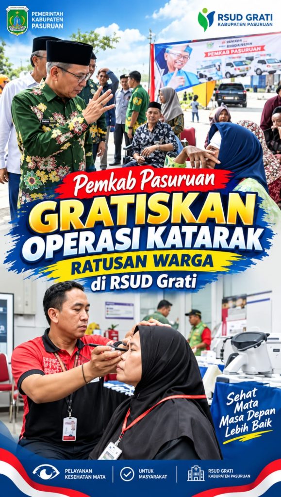 Pemkab Pasuruan Gratiskan Operasi Katarak 200 Warga di RSUD Grati