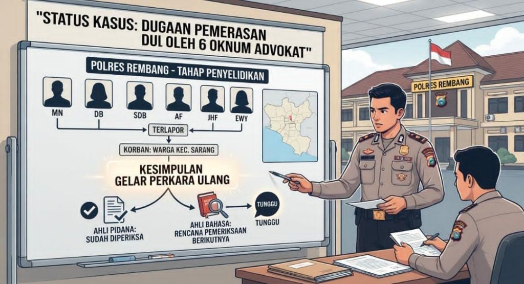 Usut Dugaan Pemerasan Oleh 6 Oknum Advokat, Polres Rembang Bakal Gandeng Ahli Bahasa