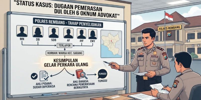 Usut Dugaan Pemerasan Oleh 6 Oknum Advokat, Polres Rembang Bakal Gandeng Ahli Bahasa