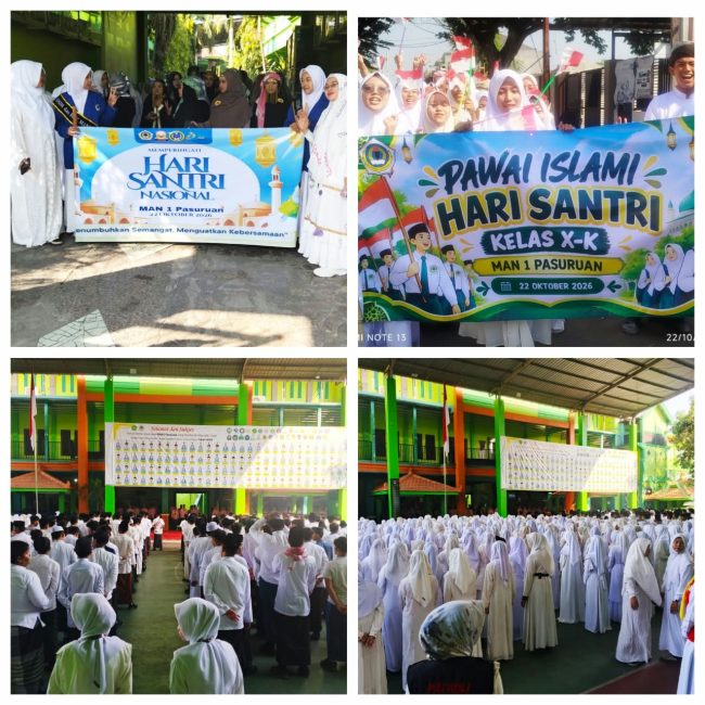 Khusyuk! MAN 1 Pasuruan Gelar Upacara Peringatan Hari Santri Nasional 2026, Kepala Madrasah Ajak Siswa Teladani Perjuangan Santri