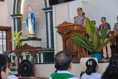 Minggu Kasih Kapolri, Kapolres Pasuruan Pererat Silaturahmi Dengan Jemaat Gereja Santa Theresia Pandaan