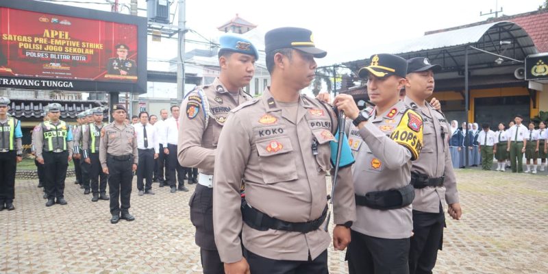 Wujudkan Sekolah Ramah Anak, Polres Blitar Kota Resmi Siagakan Satgas Polisi Jogo Sekolah