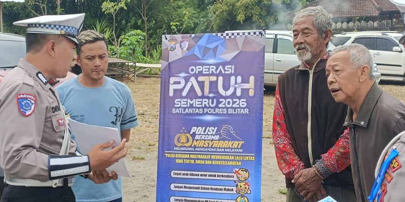 Satlantas Polres Blitar Edukasi Masyarakat, Sosialisasikan Sasaran Operasi Patuh Semeru 2026