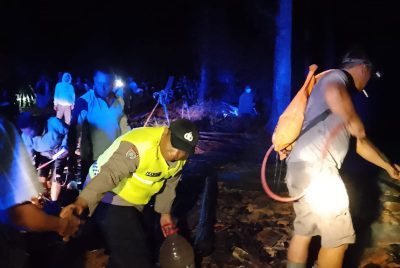 Diduga Korsleting Kulkas, Warung Kopi di Lahan Perhutani Mesoyi Talun Ludes Terbakar