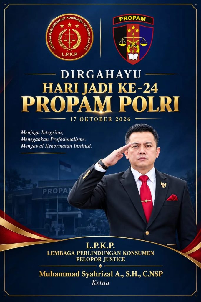 Pelopor Justice Apresiasi Hari Jadi Ke-24 Propam Polri, Dorong Penguatan Integritas dan Profesionalisme
