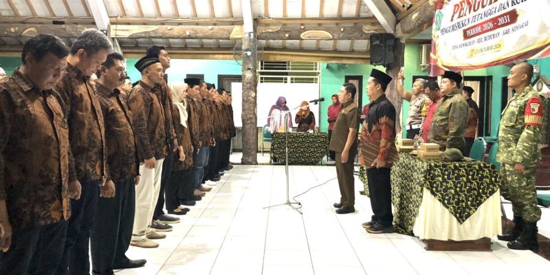Lantik 50 Pengurus RT/RW Periode 2026–2031, Kades Sidokerto Dorong Desa Mandiri