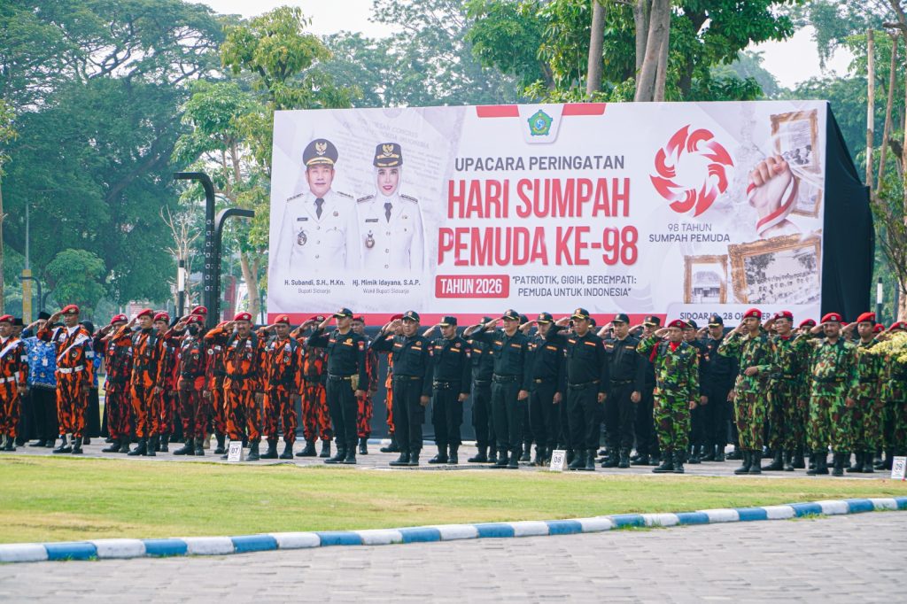 Pimpin Upacara Sumpah Pemuda, Bupati Subandi Sebut Pemuda Aset Terbesar Sidoarjo