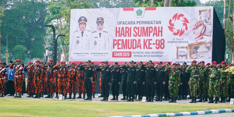 Pimpin Upacara Sumpah Pemuda, Bupati Subandi Sebut Pemuda Aset Terbesar Sidoarjo
