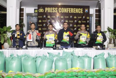 Polres Pasuruan Berhasil Tangkap 4 Tersangka Dugaan Pengemasan Ulang Beras SPHP